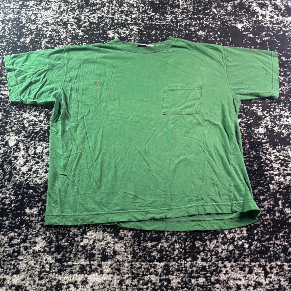 Vintage Dockers Levi's Mens Green Short Sleeve Pocket T-Shirt XL Cotton Crewneck
